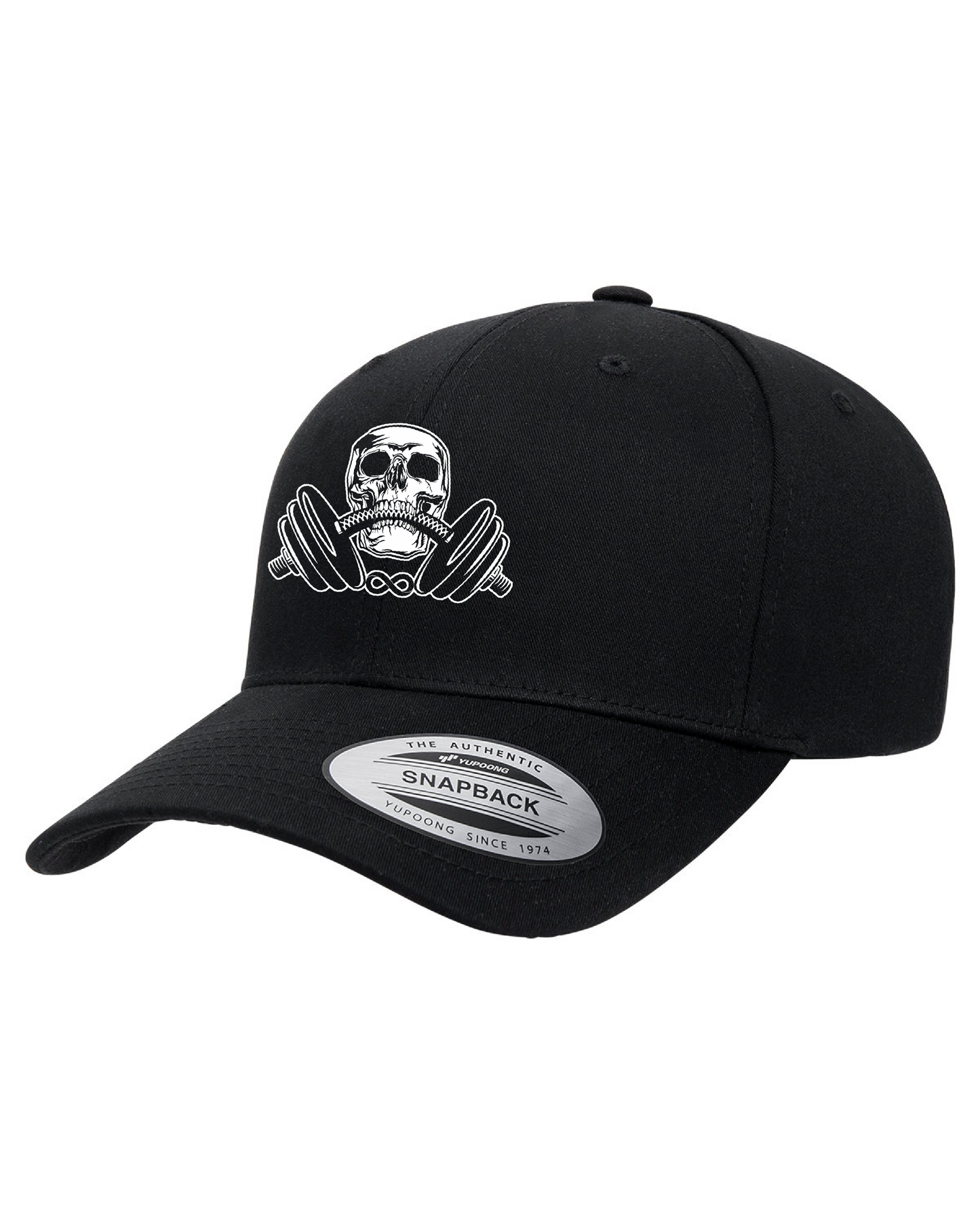 Black Skull & Weights Snapback