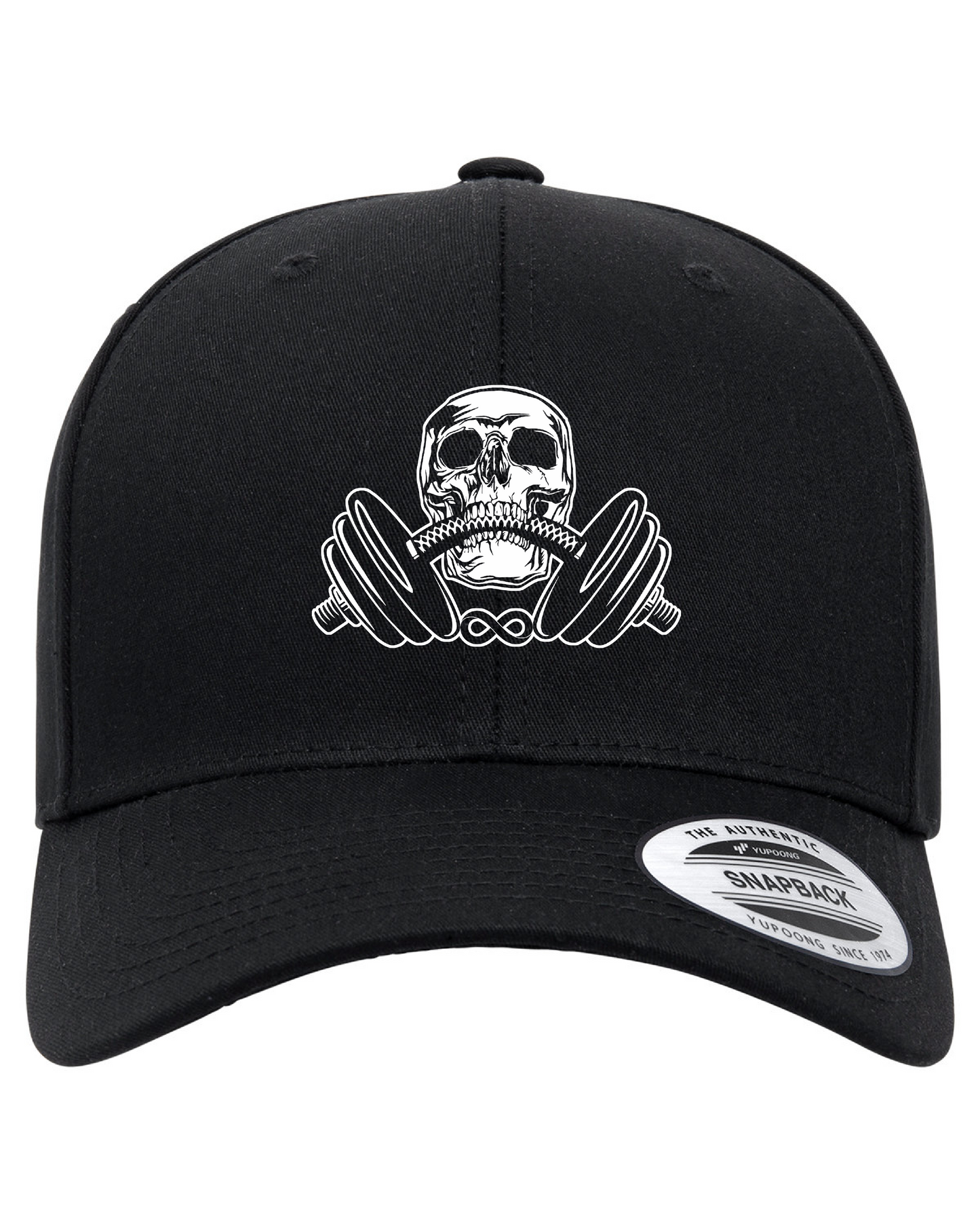 Black Skull & Weights Snapback