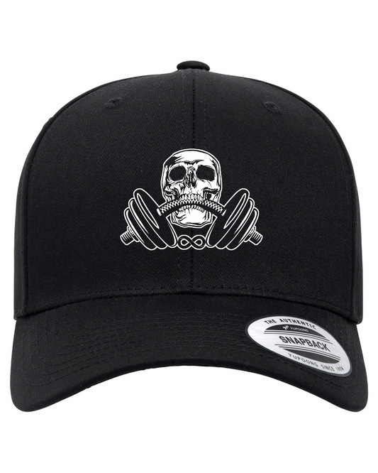 Black Skull & Weights Snapback