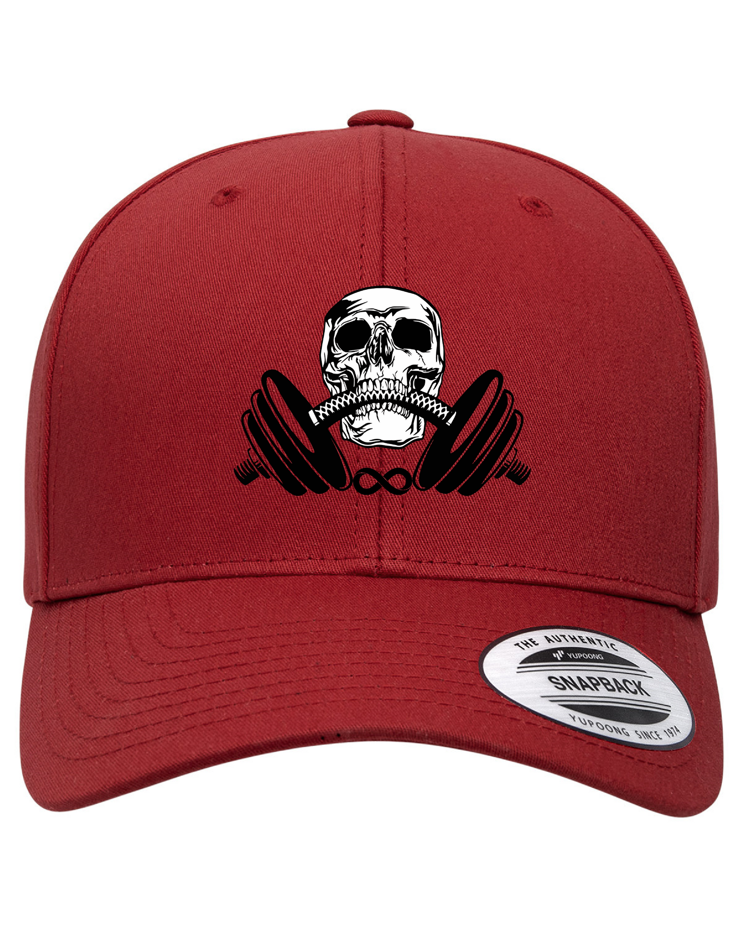 Red Skull & Weights Snapback